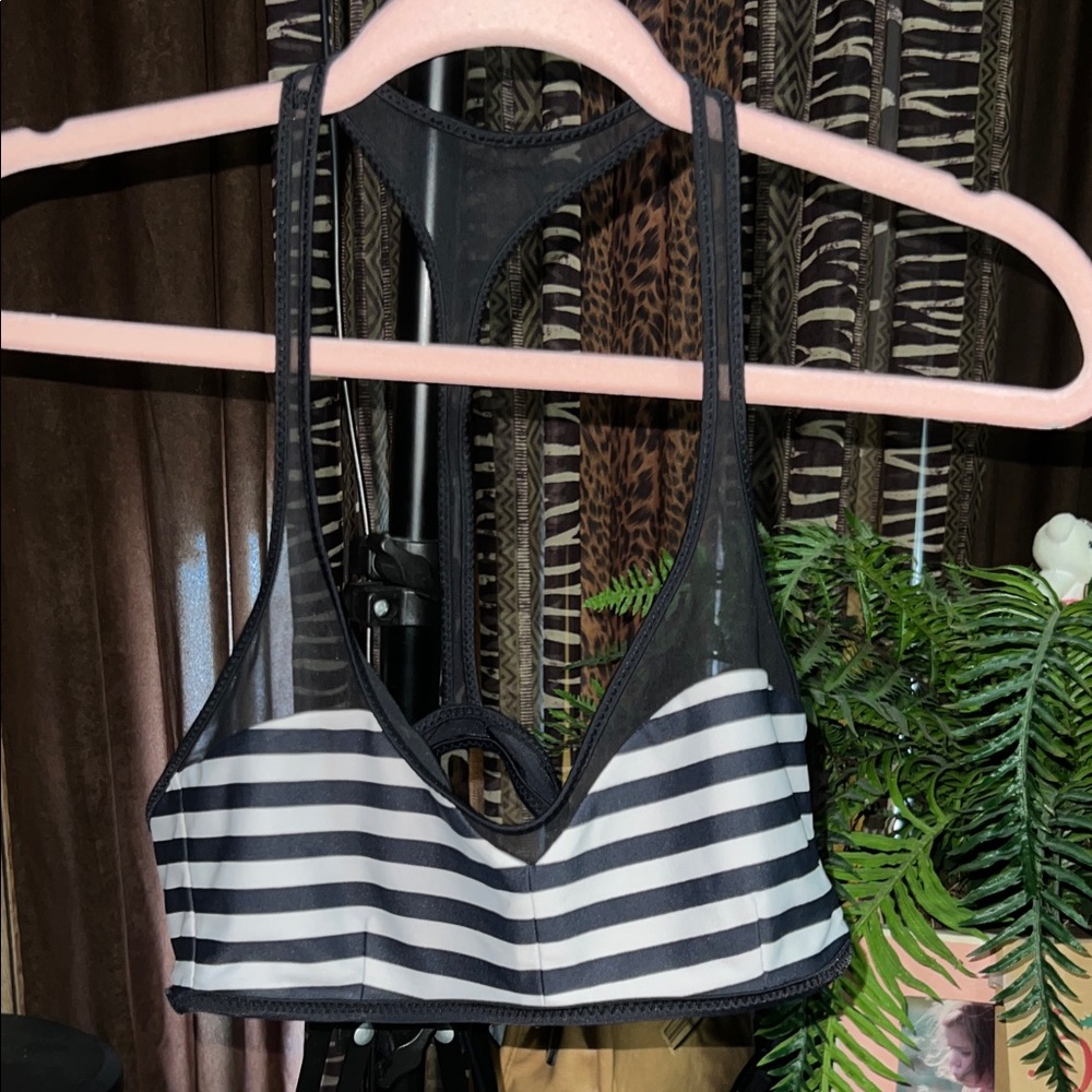 Lululemon Athletica Black and White Swim Top